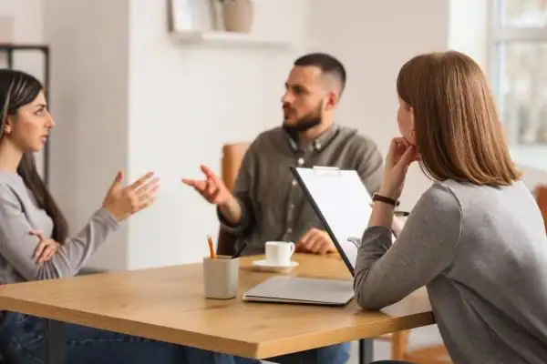 Image of couple access free mediation using family mediation voucher scheme Lancashire